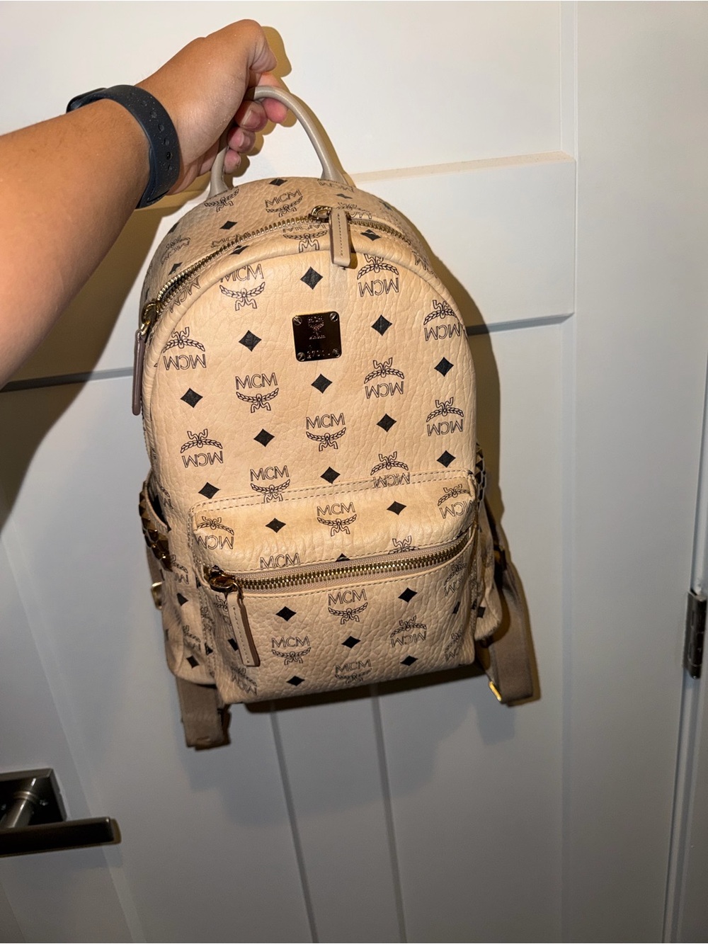 MCM studded visetos backpack - Picture 1 of 8
